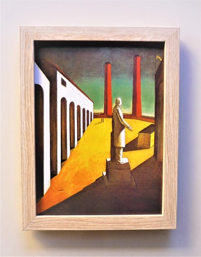Quadro chirico con - de, cornice